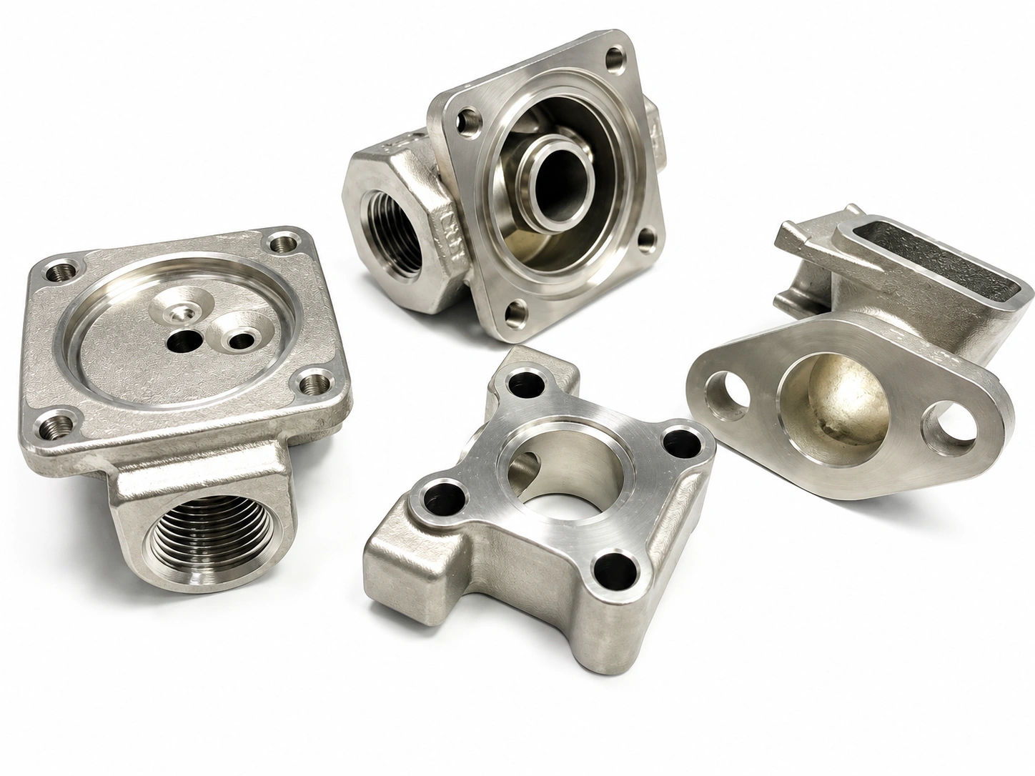 Precision stainless steel cast valve bodies, fittings, flanges, and industrial housings